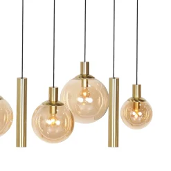 Steinhauer Hanglamp Bollique met Lichtkokers 9-Lichts Messing