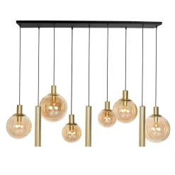 Steinhauer Hanglamp Bollique met Lichtkokers 9-Lichts Messing