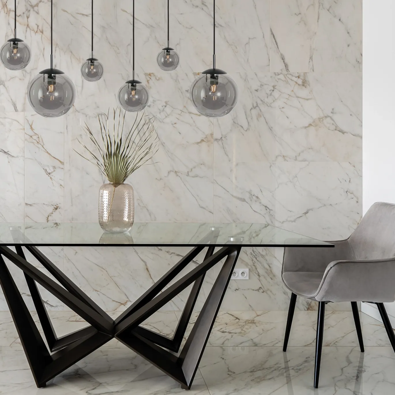 Steinhauer Hanglamp Bollique 6-Lichts Zwart