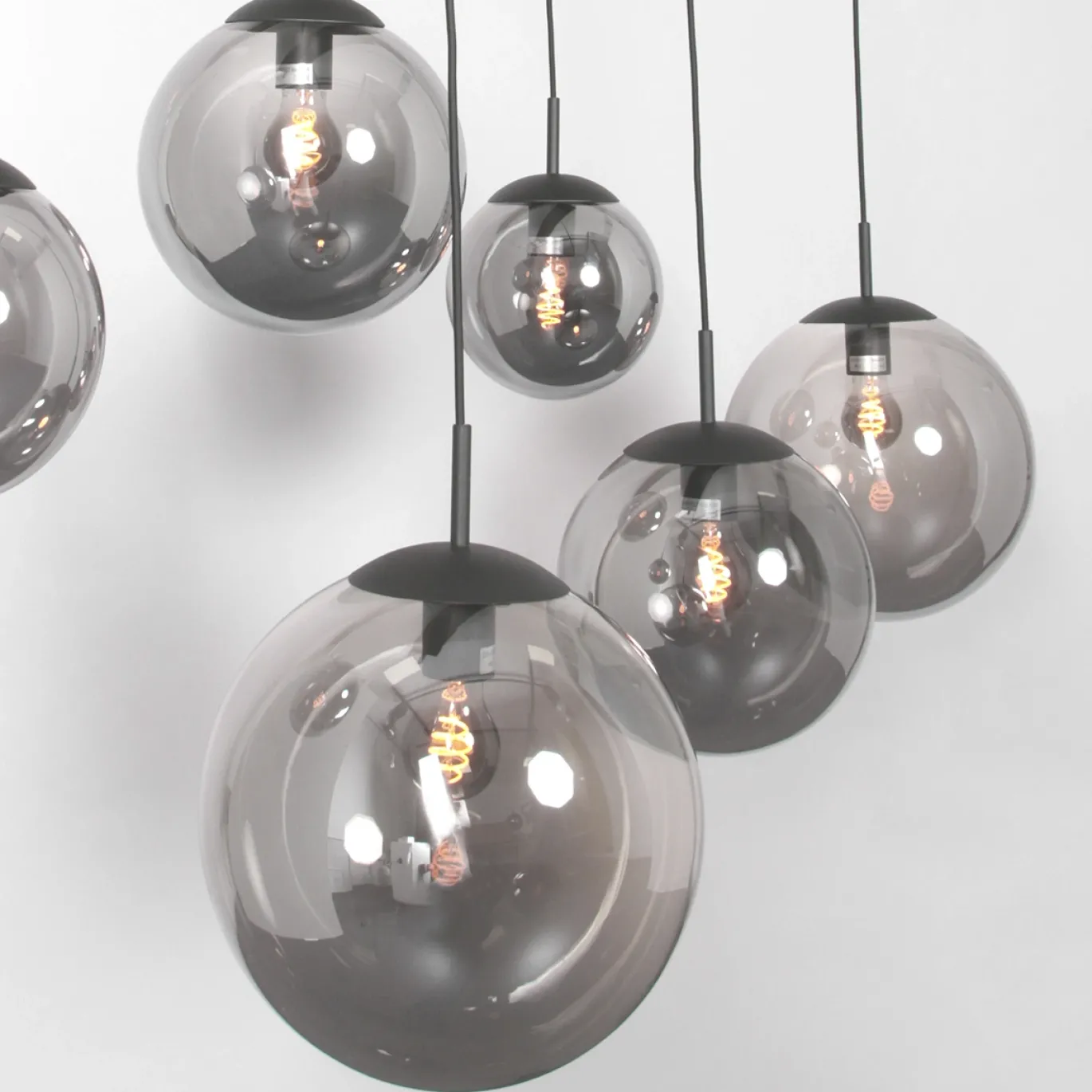 Steinhauer Hanglamp Bollique 6-Lichts Zwart