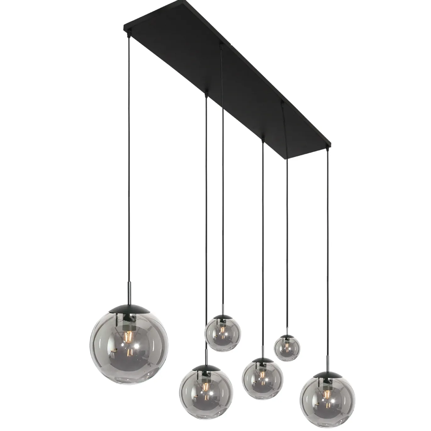 Steinhauer Hanglamp Bollique 6-Lichts Zwart