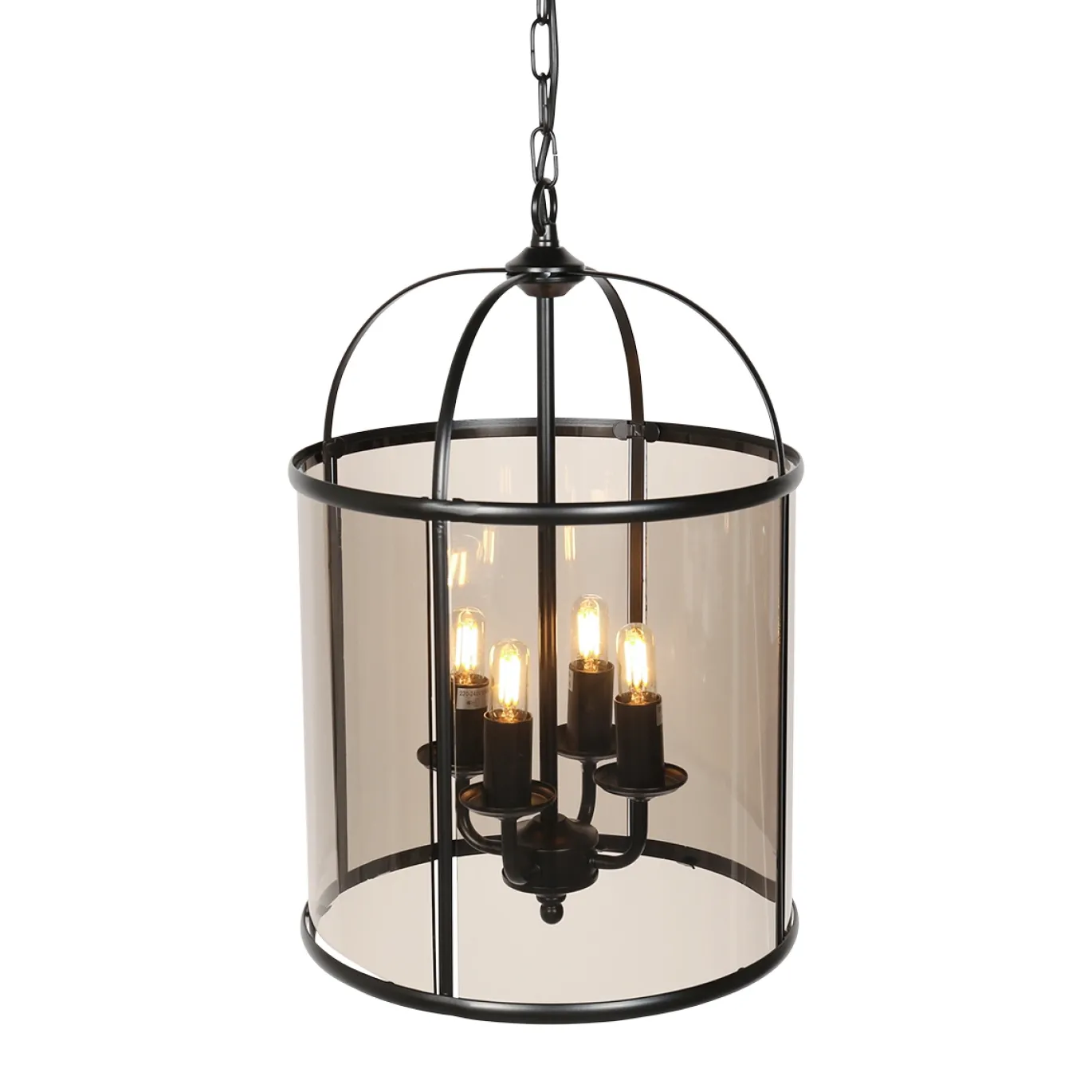 Steinhauer Hanglamp Pimpernel 4-Lichts Zwart