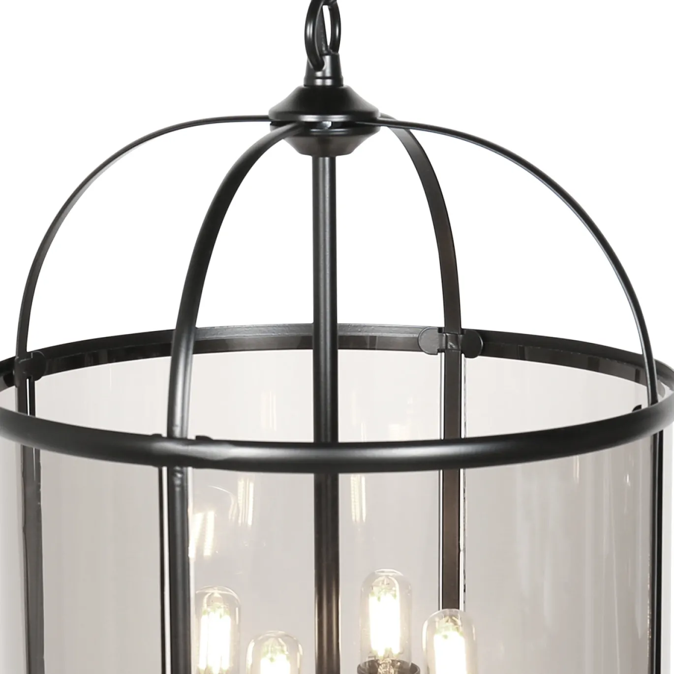 Steinhauer Hanglamp Pimpernel 4-Lichts Zwart