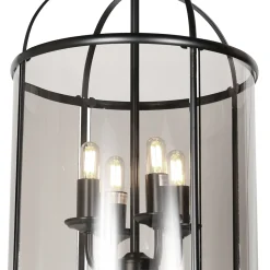 Steinhauer Hanglamp Pimpernel 4-Lichts Zwart