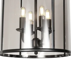 Steinhauer Hanglamp Pimpernel 4-Lichts Zwart