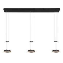 Steinhauer Hanglamp Piola 3-Lichts Zwart