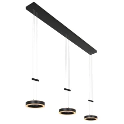 Steinhauer Hanglamp Piola 3-Lichts Zwart