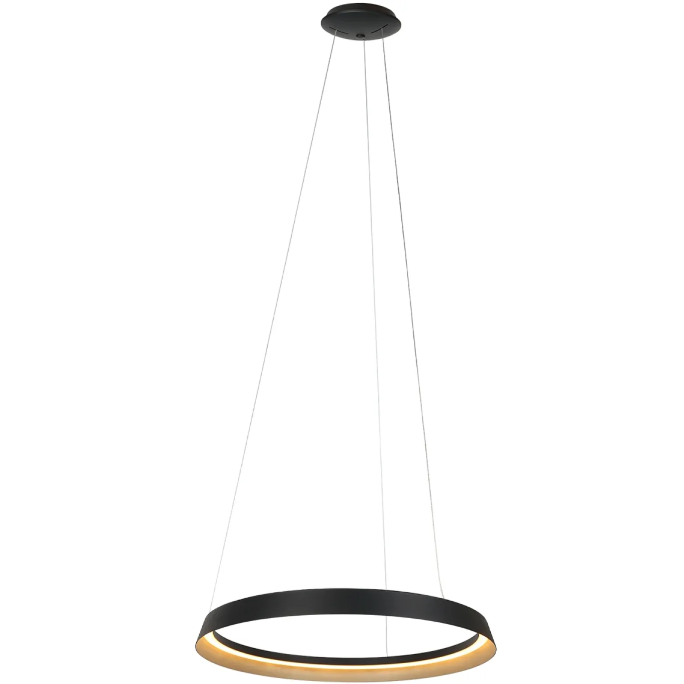 Steinhauer Hanglamp Ringlux Taps Zwart Ø60cm