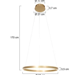 Steinhauer Hanglamp Ringlux Goud Ø60cm