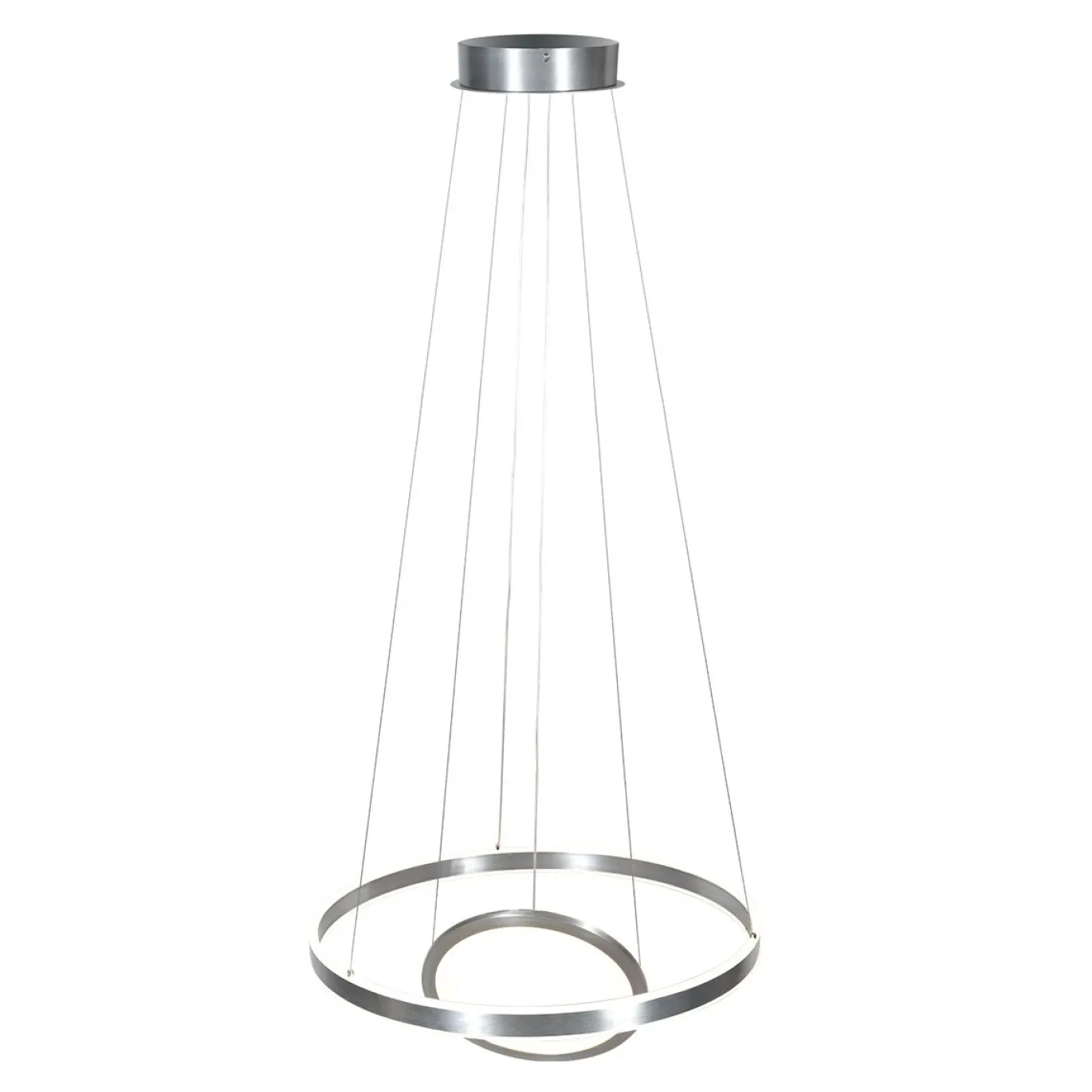 Steinhauer Hanglamp Ringlux met Binnenplaat Grijs Ø60cm