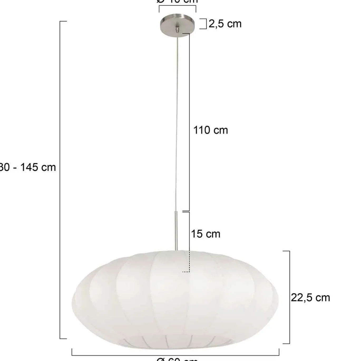 Steinhauer Hanglamp Sparkled Light Grijs Zijde Wit