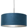 Steinhauer Hanglamp Sparkled Light Zwart Velours Blauw