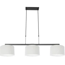 Steinhauer Hanglamp Stang 3-Lichts Grof Linnen Wit