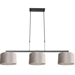 Steinhauer Hanglamp Stang 3-Lichts Velours Taupe