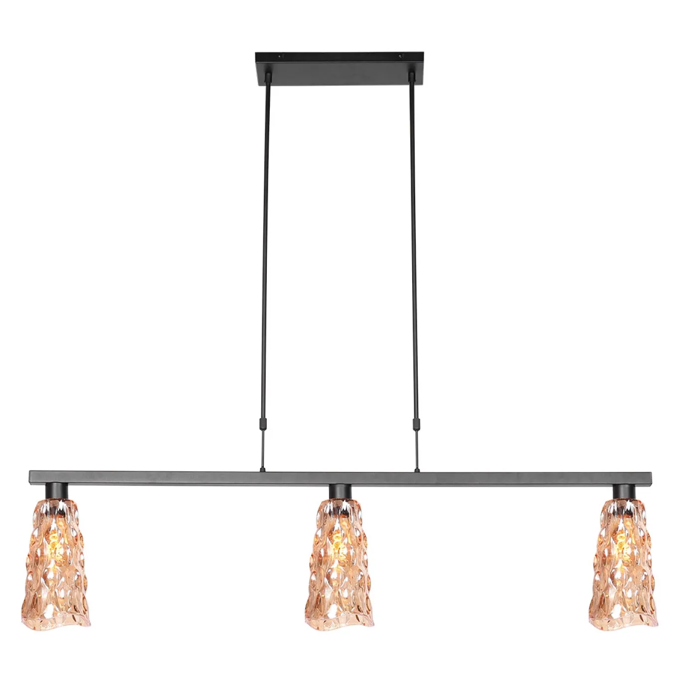 Steinhauer Hanglamp Vidrio 3-Lichts Amber Glas