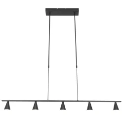 Steinhauer Hanglamp Vortex 5-Lichts Zwart
