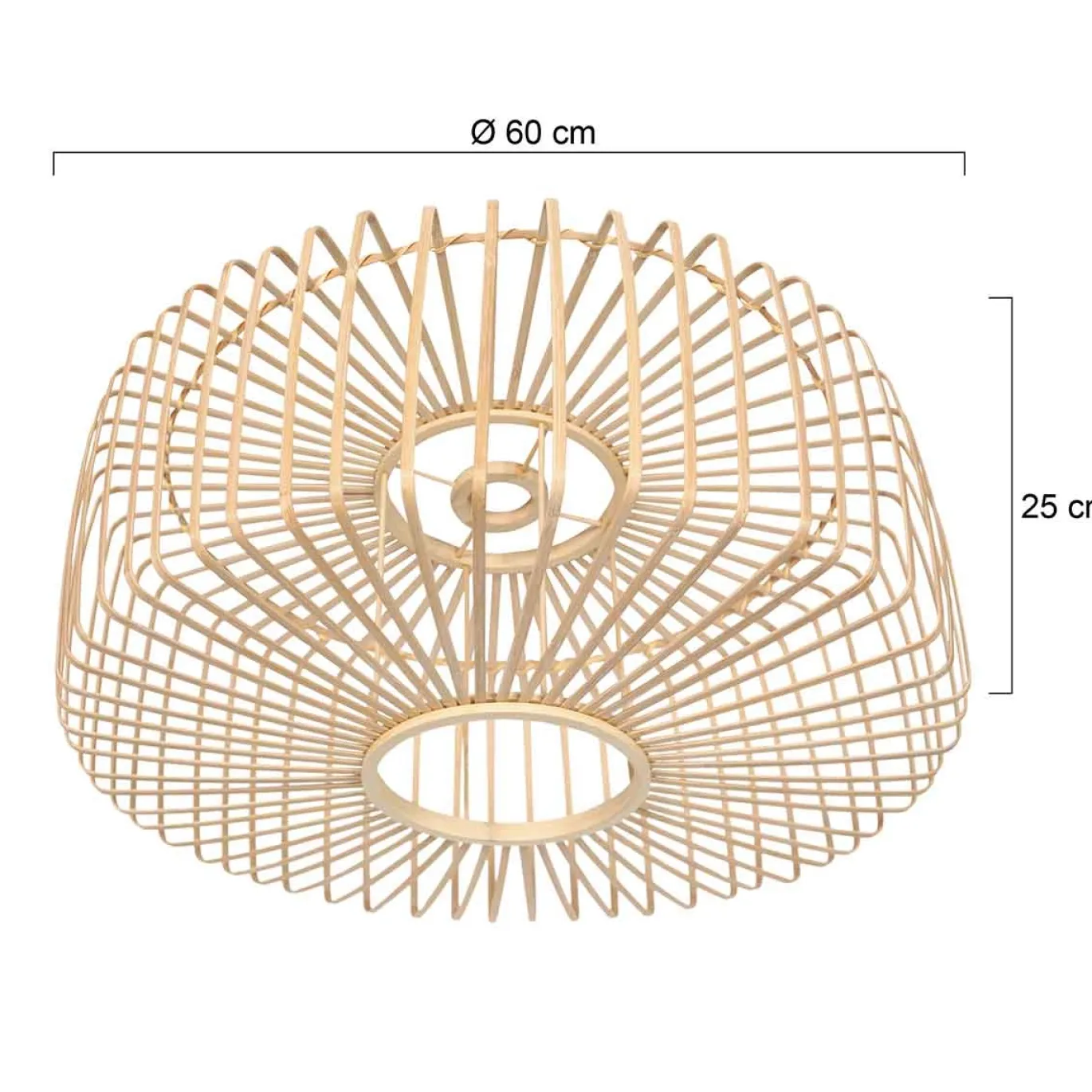 Steinhauer Lampenkap Bamboe Naturel Ø60cm