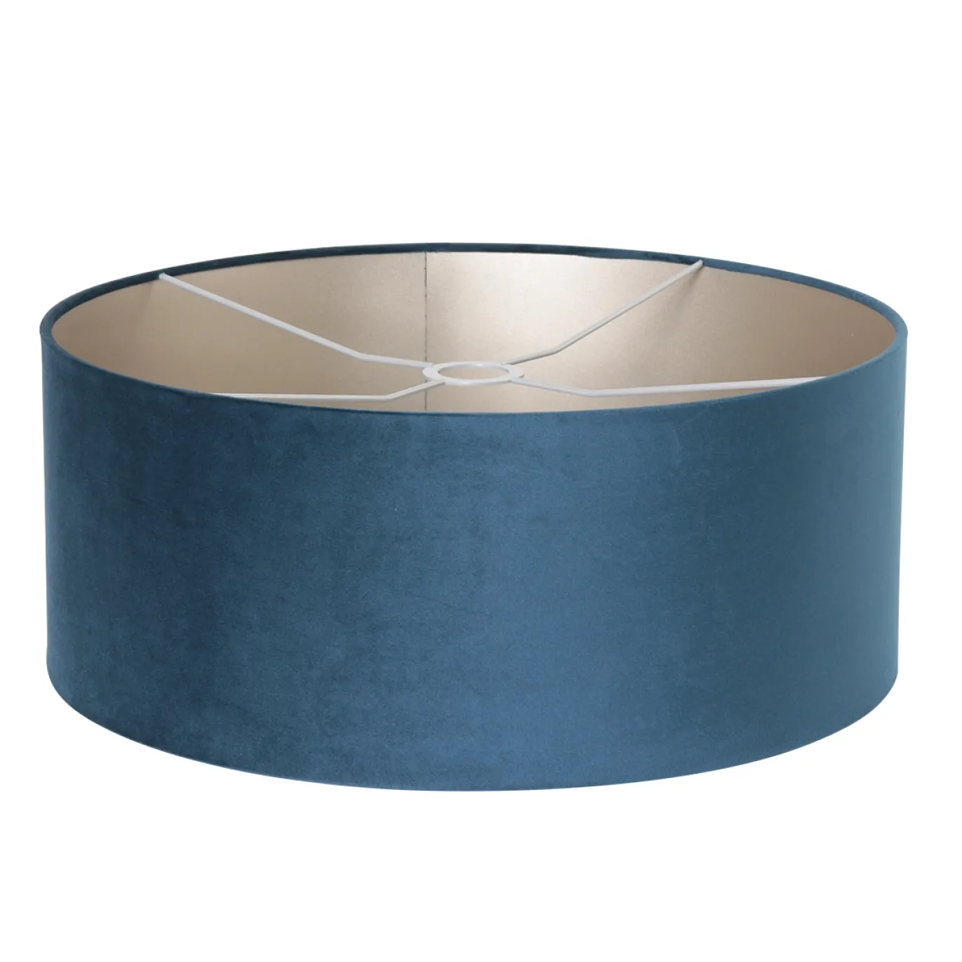 Steinhauer Lampenkap Velours Blauw Ø50cm