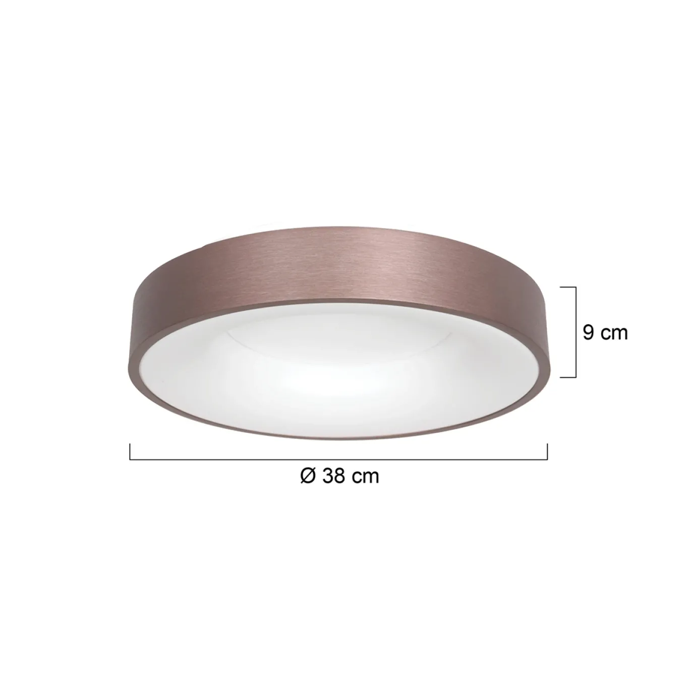 Steinhauer Plafondlamp Ringlede Brons Ø38cm