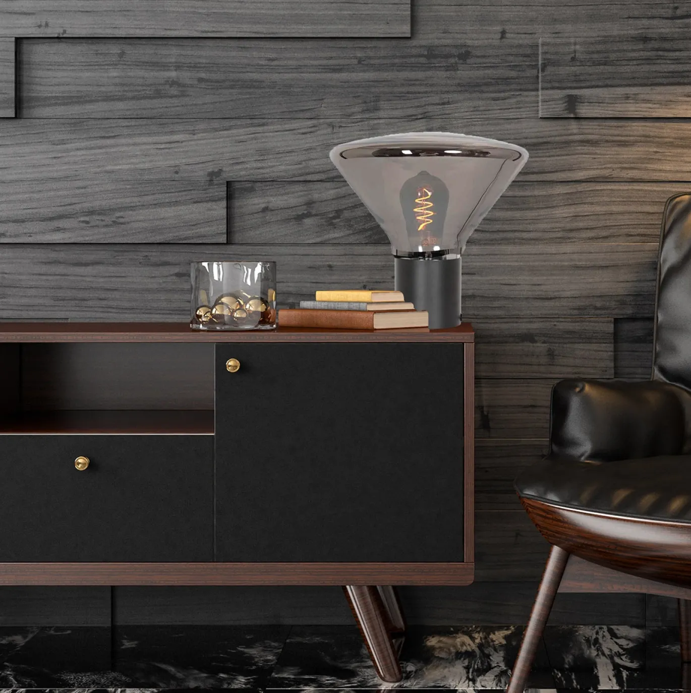 Steinhauer Tafellamp Ambiance Zwart