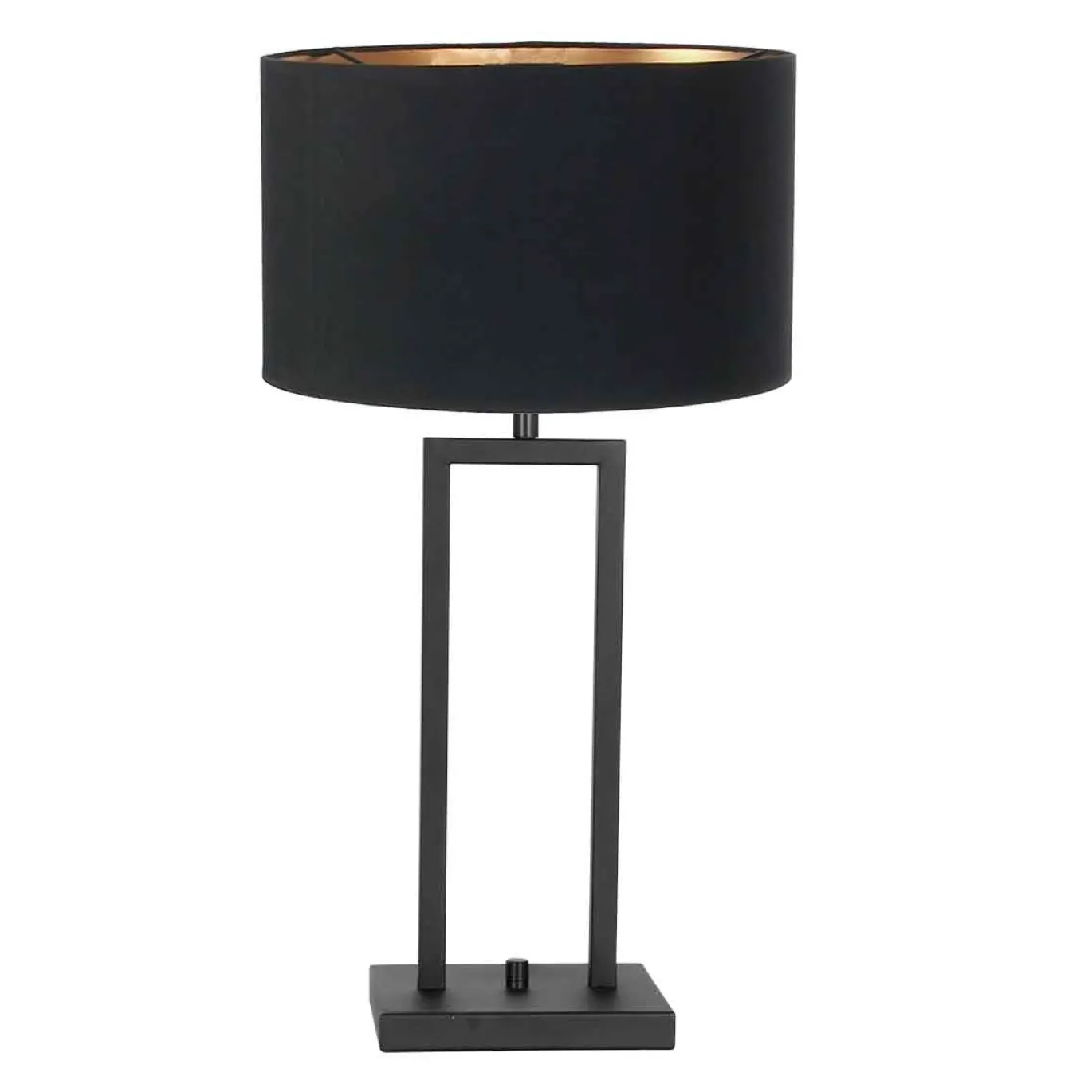Steinhauer Tafellamp Stang Double Linnen Zwart/Goud