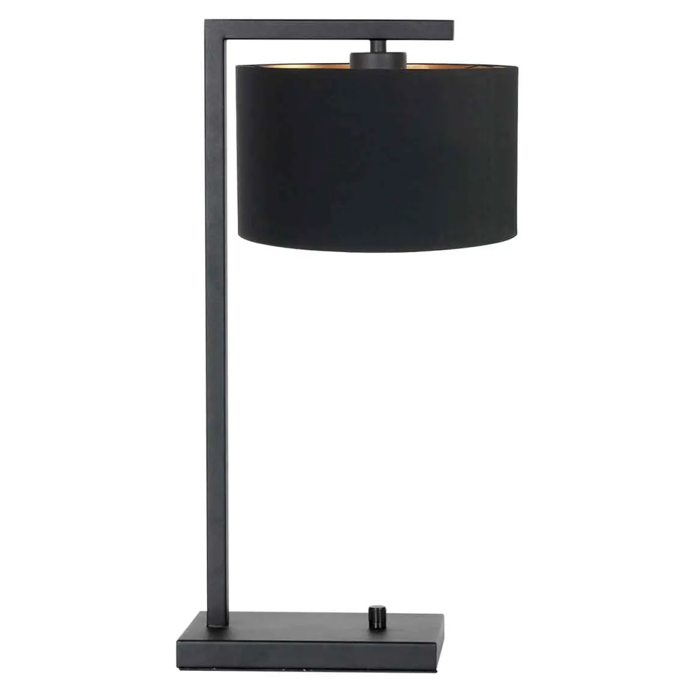 Steinhauer Tafellamp Stang Down Linnen Zwart/Goud