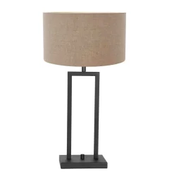 Steinhauer Tafellamp Stang Double Grof Linnen Grijs