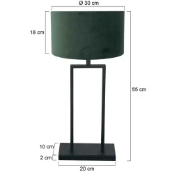 Steinhauer Tafellamp Stang Kantelbaar Velours Groen