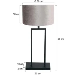 Steinhauer Tafellamp Stang Kantelbaar Velours Taupe