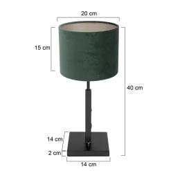 Steinhauer Tafellamp Stang Single Velours Groen