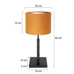 Steinhauer Tafellamp Stang Single Velours Goud