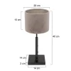Steinhauer Tafellamp Stang Single Velours Taupe