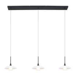 Steinhauer Tallerken Hanglamp Zwart 3-lichts
