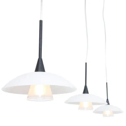 Steinhauer Tallerken Hanglamp Zwart 3-lichts