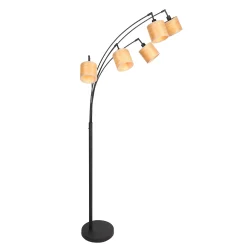 Steinhauer Vloerlamp Bambus 5-Lichts Bamboe Naturel