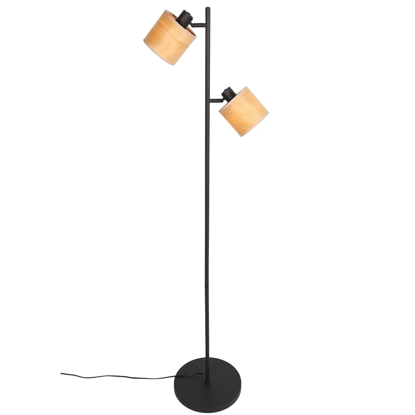Steinhauer Vloerlamp Bambus 2-Lichts Bamboe Naturel
