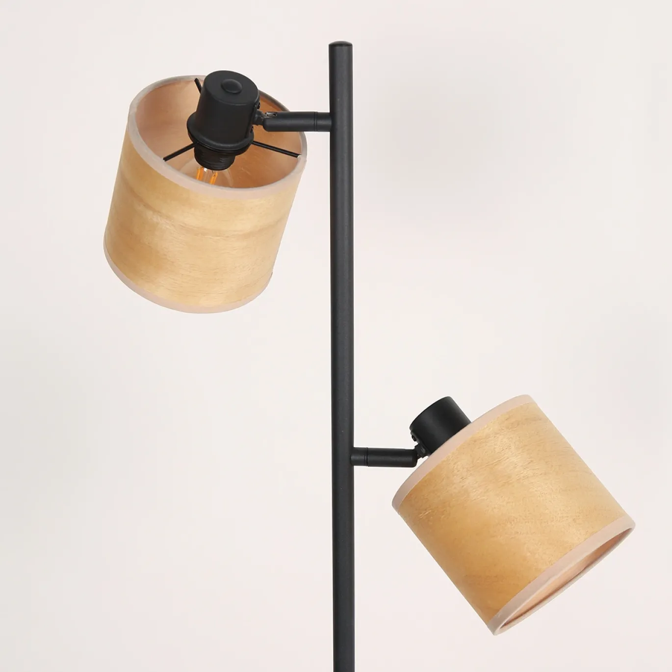 Steinhauer Vloerlamp Bambus 2-Lichts Bamboe Naturel