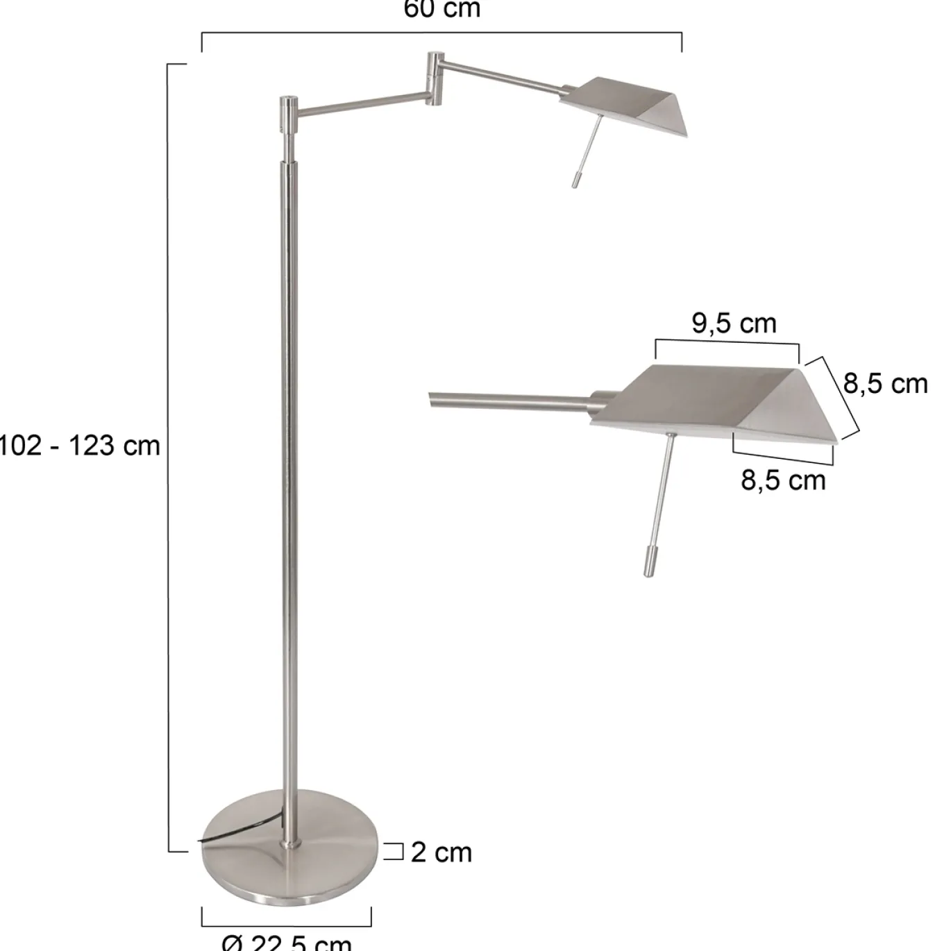 Steinhauer Vloerlamp Retina Grijs