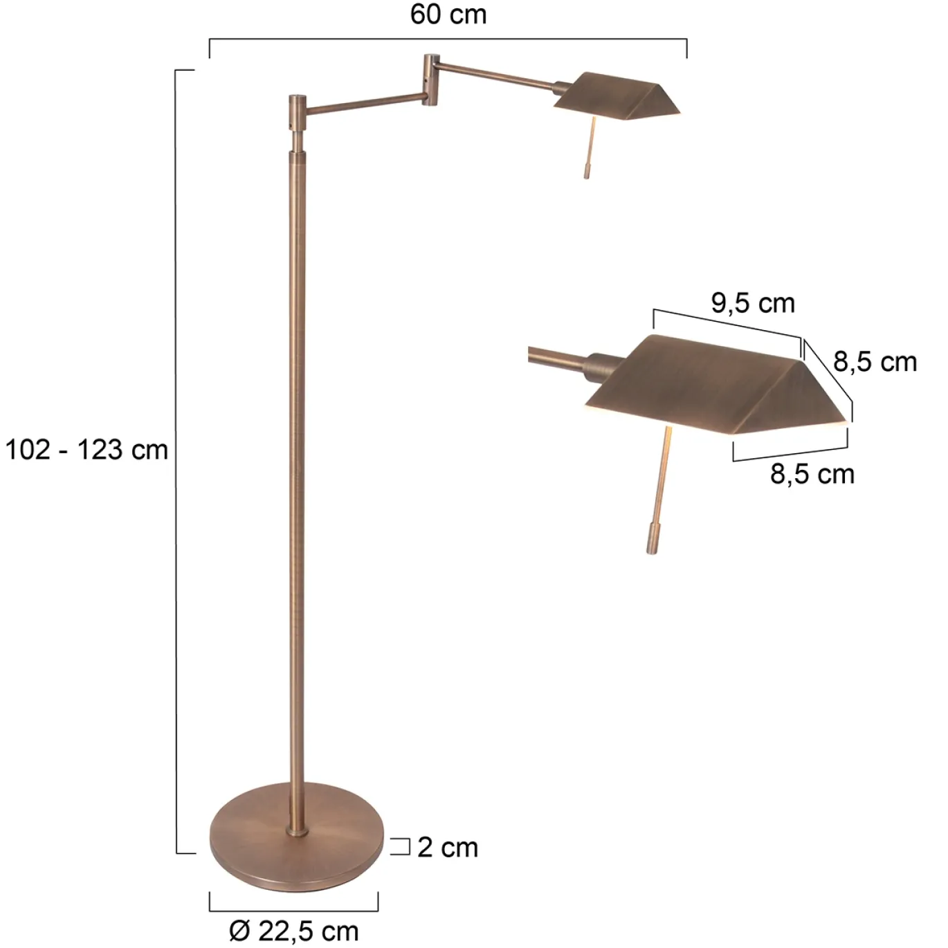 Steinhauer Vloerlamp Retina Brons
