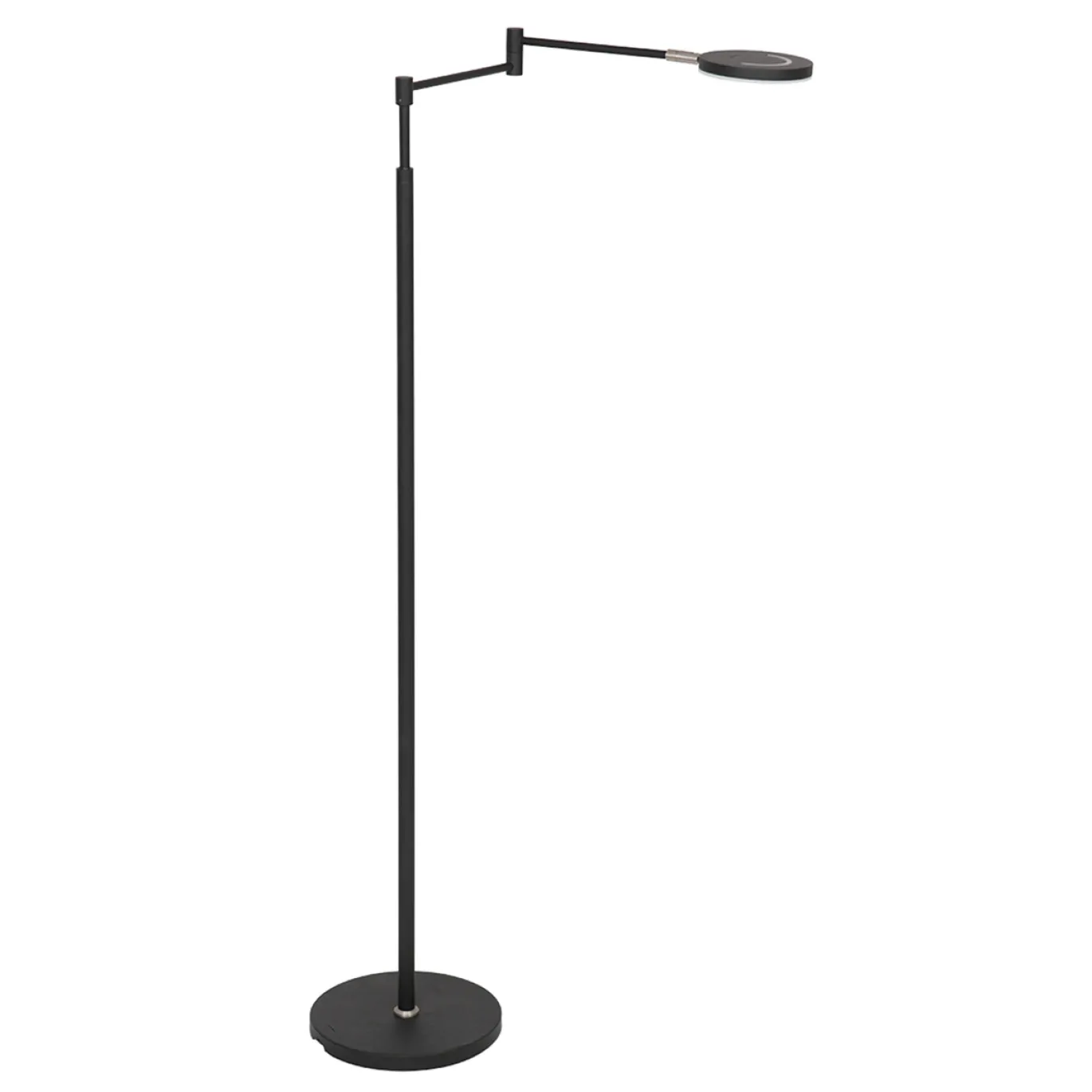 Steinhauer Vloerlamp Soleil Zwart met Zwenkarm & Accu