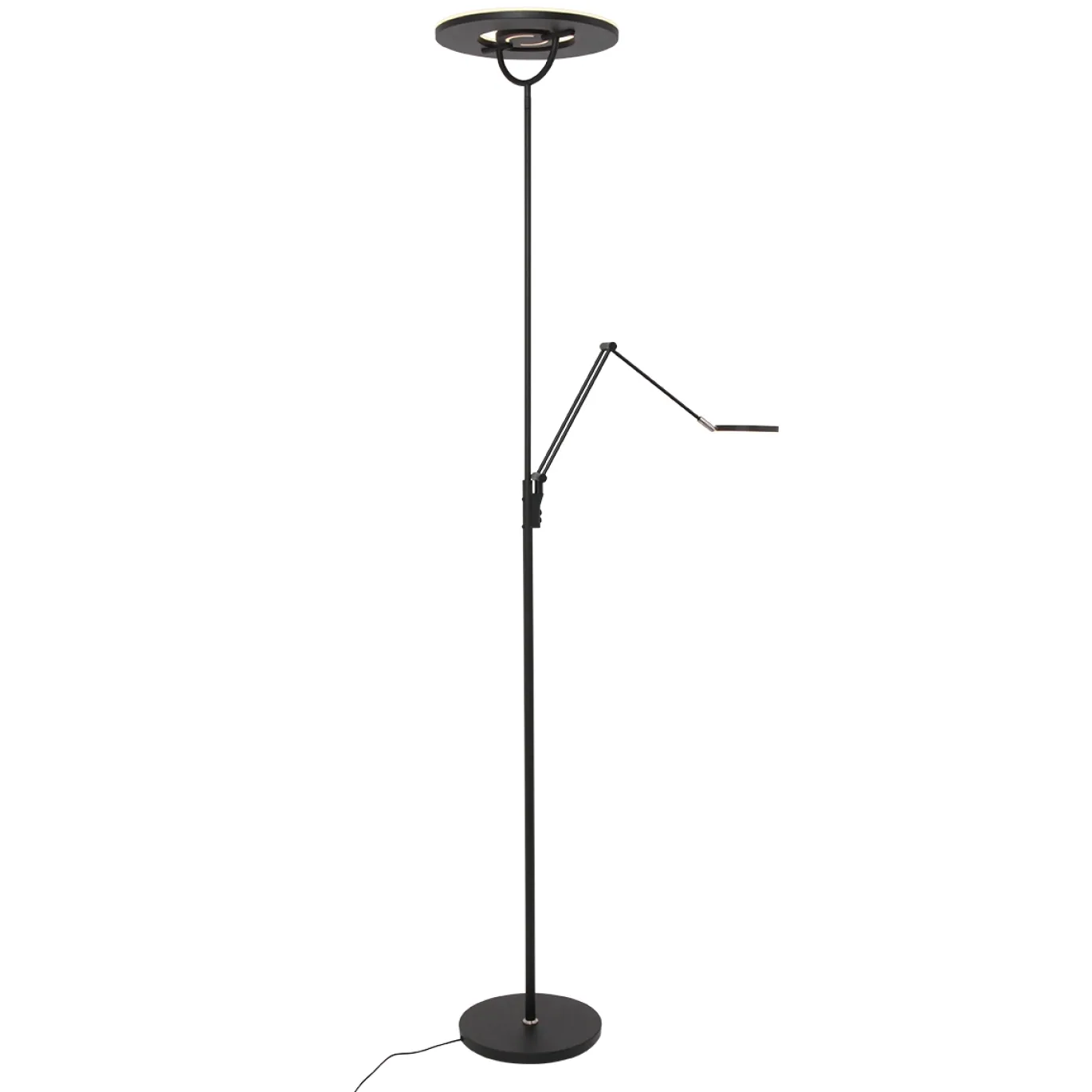 Steinhauer Vloerlamp Soleil Zwart met Leesarm