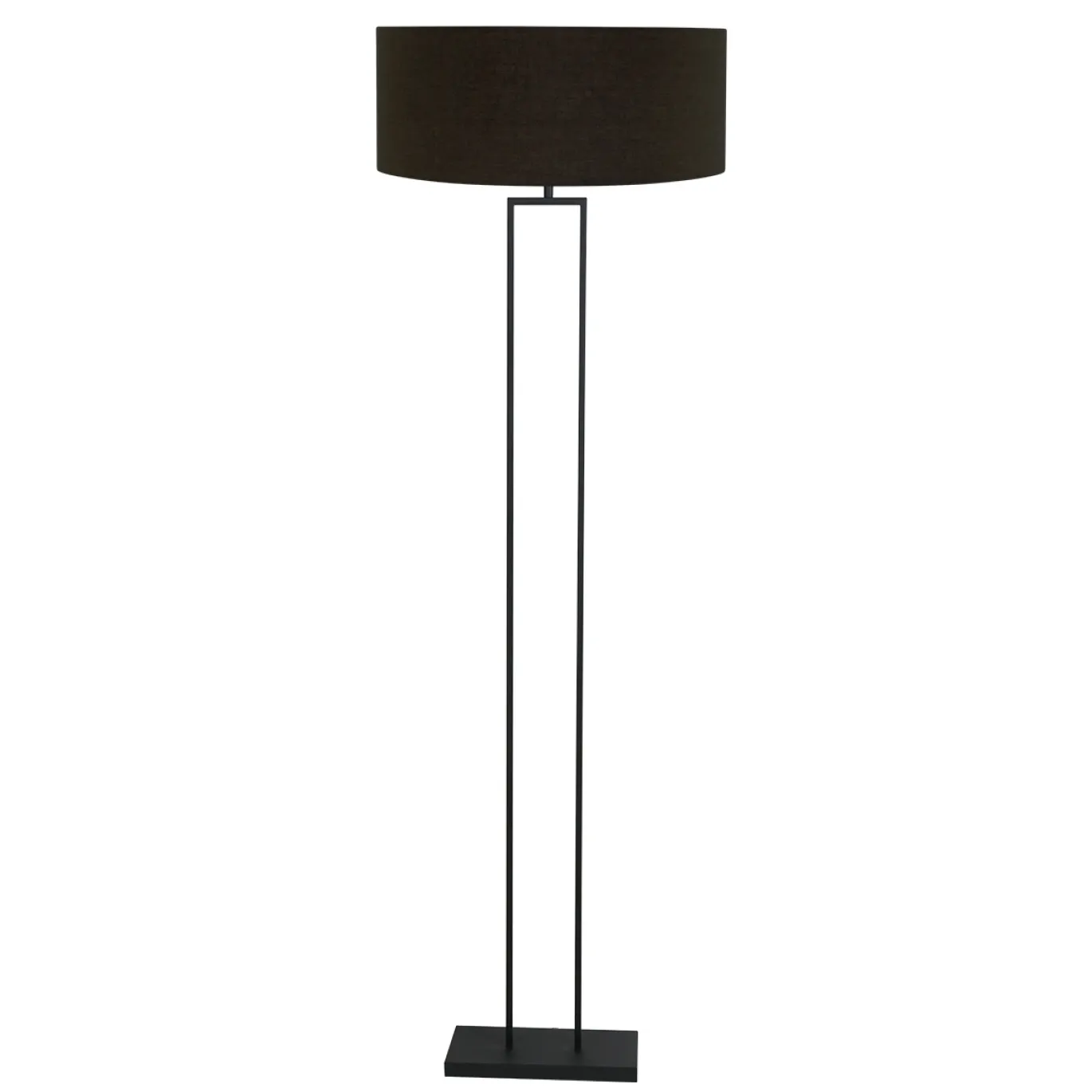 Steinhauer Vloerlamp Stang Linnen Zwart/Goud