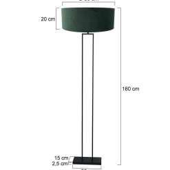 Steinhauer Vloerlamp Stang Velours Groen