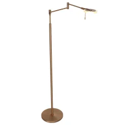 Steinhauer Vloerlamp Turound Knik Arm Brons
