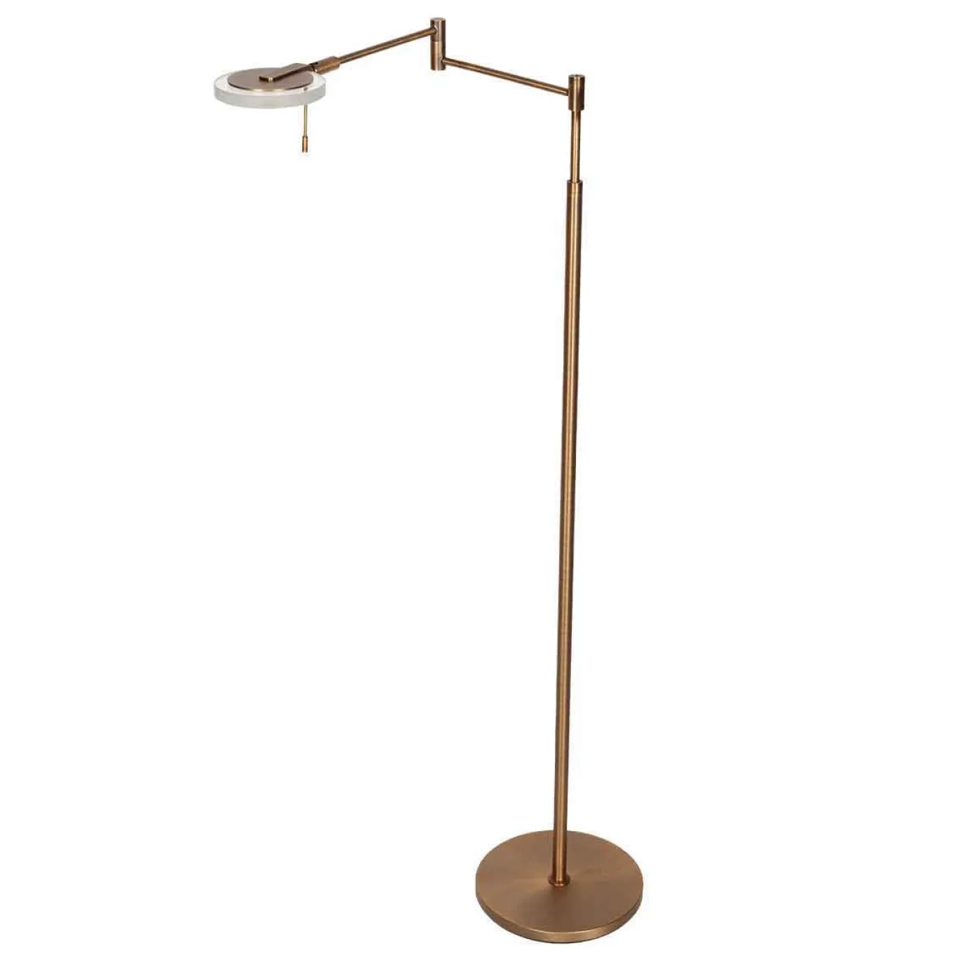 Steinhauer Vloerlamp Turound Knik Arm Brons