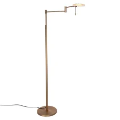 Steinhauer Vloerlamp Turound Knik Arm Brons