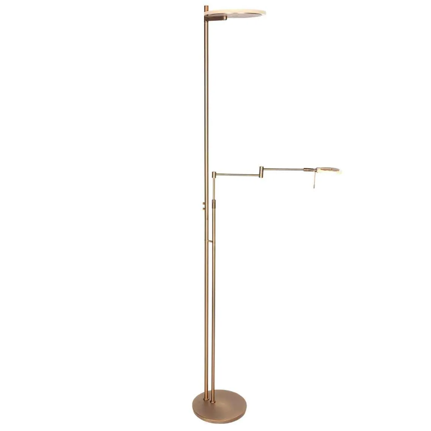 Steinhauer Vloerlamp Turound 2-Lichts Brons met Leesarm
