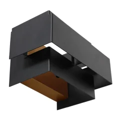 Steinhauer Wandlamp Muro 2-Lichts Zwart/Goud