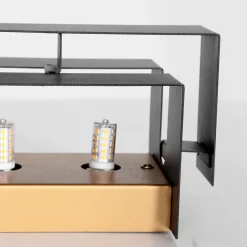 Steinhauer Wandlamp Muro 2-Lichts Zwart/Goud