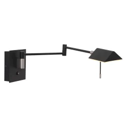 Steinhauer Wandlamp Retina Zwart met USB-poorten